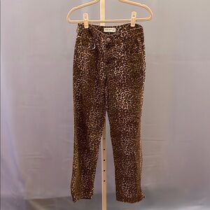 Pull & Bear Leopard Print Jeans (sz 2)